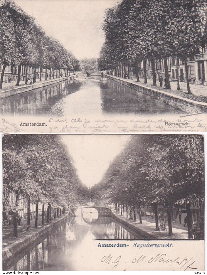 4819178Amsterdam, P. H. Kade 1904. – Frederiksplein 1911. – Reguliersgracht. -  Heerengracht. (4 Kaarten) - Amsterdam