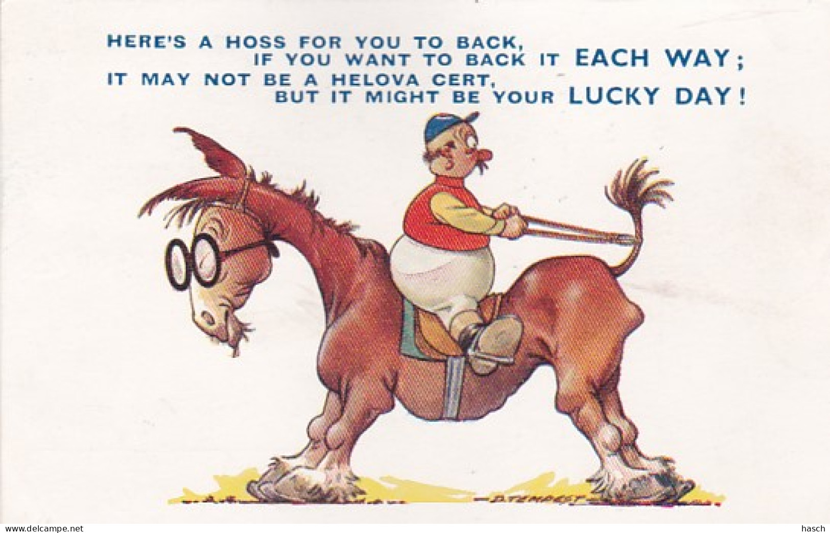 4820123Here’s A Hoss For You To Back,….(poststempel 1957) - Sonstige & Ohne Zuordnung