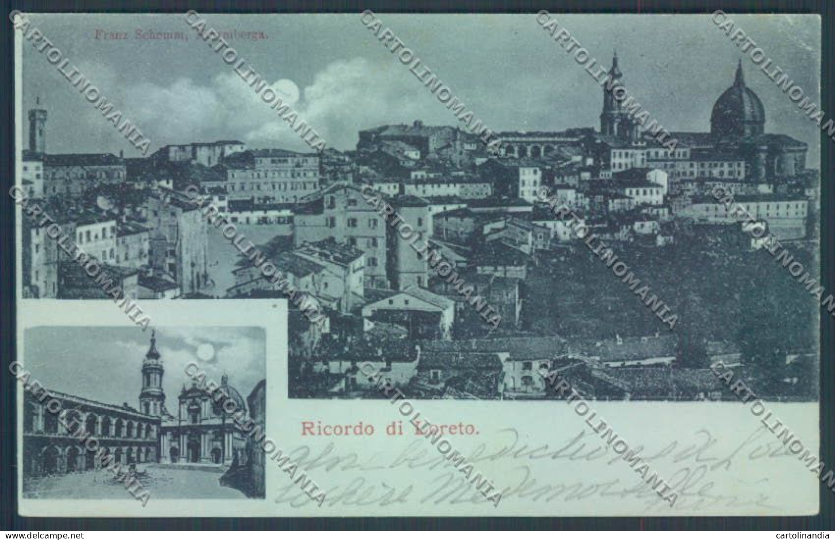 Ancona Loreto Ricordo Di Chiaro Di Luna Cartolina ZB5722 - Ancona