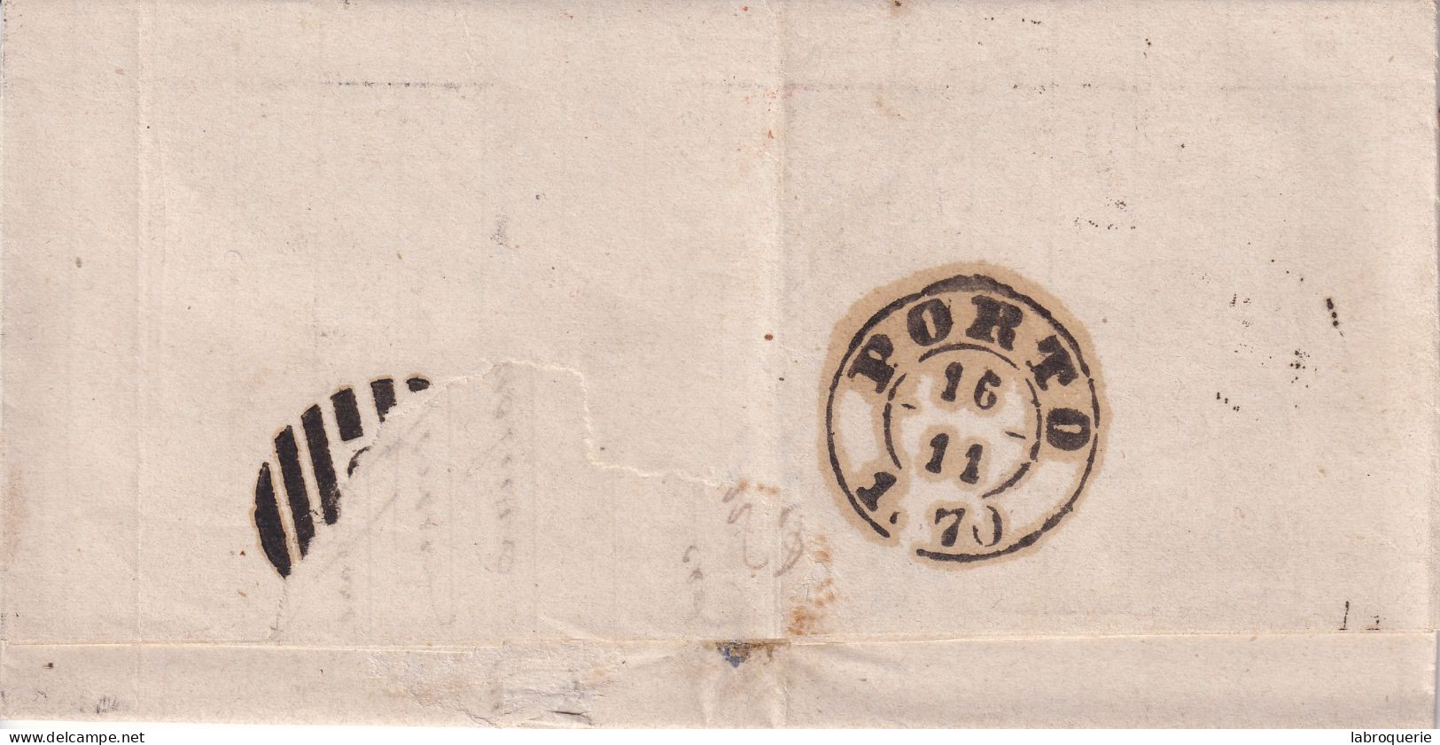POR - LETTRE DE PAREDES DE COURA À PORTO - 1870 - Postmark Collection