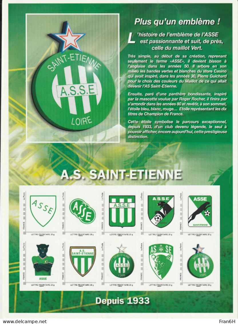 AS Saint Etienne - A.S.S.E - Neuf - Collector - Autoadhesif - Autocollant - - Collectors