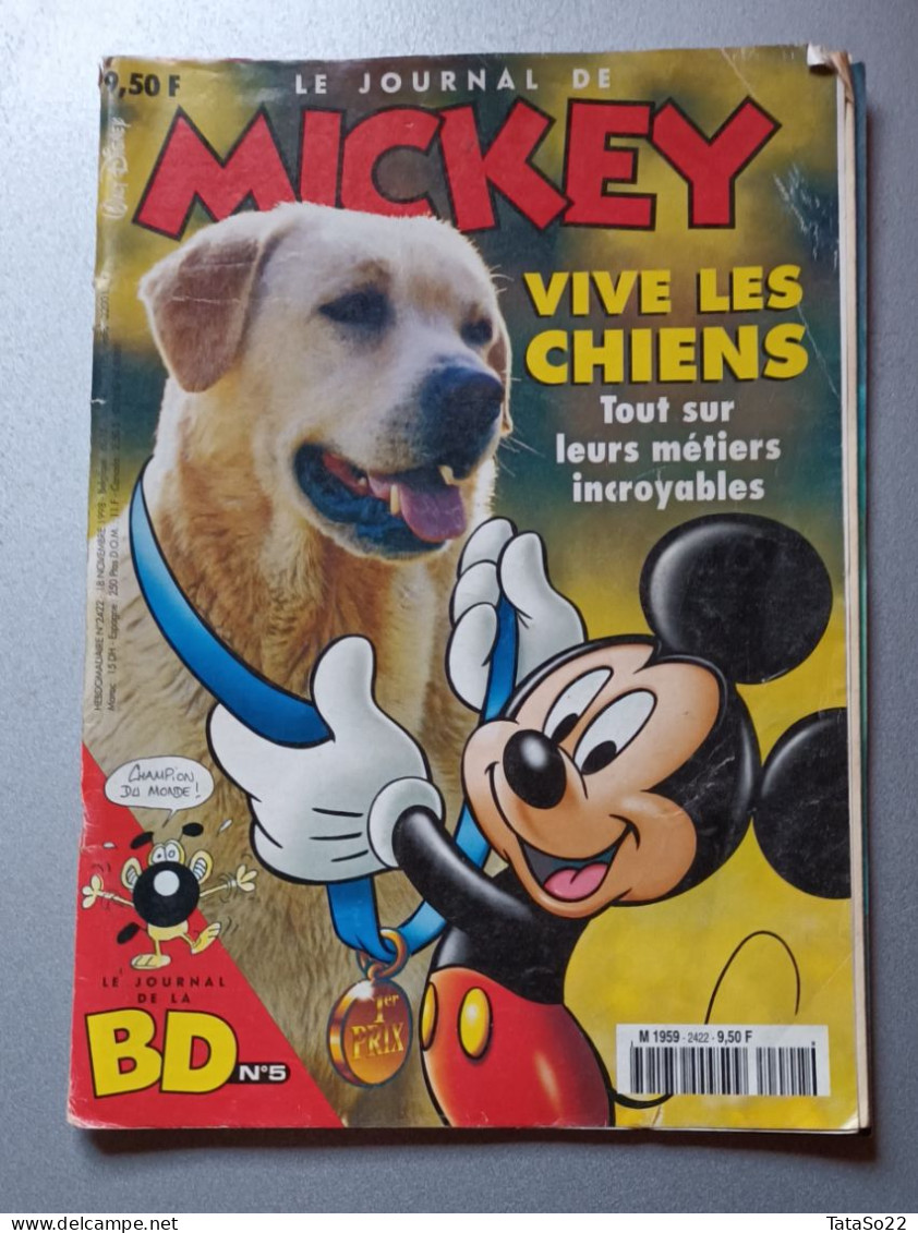 Le Journal De Mickey - N° 2422 Du 18 Novembre 1998 - Vive Les Chiens - Autres & Non Classés