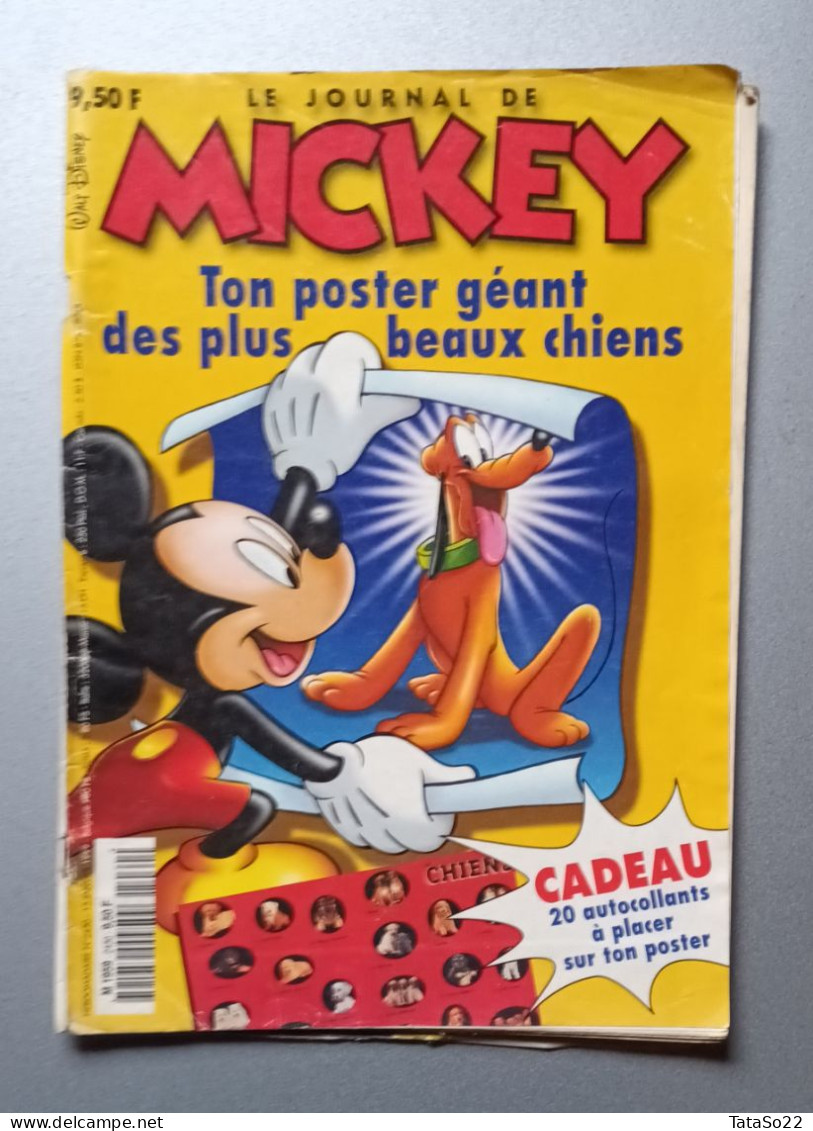 Le Journal De Mickey - N° 2430 Du 13 Janvier 1999 - Poster Des Plus Beaux Chiens - Andere & Zonder Classificatie