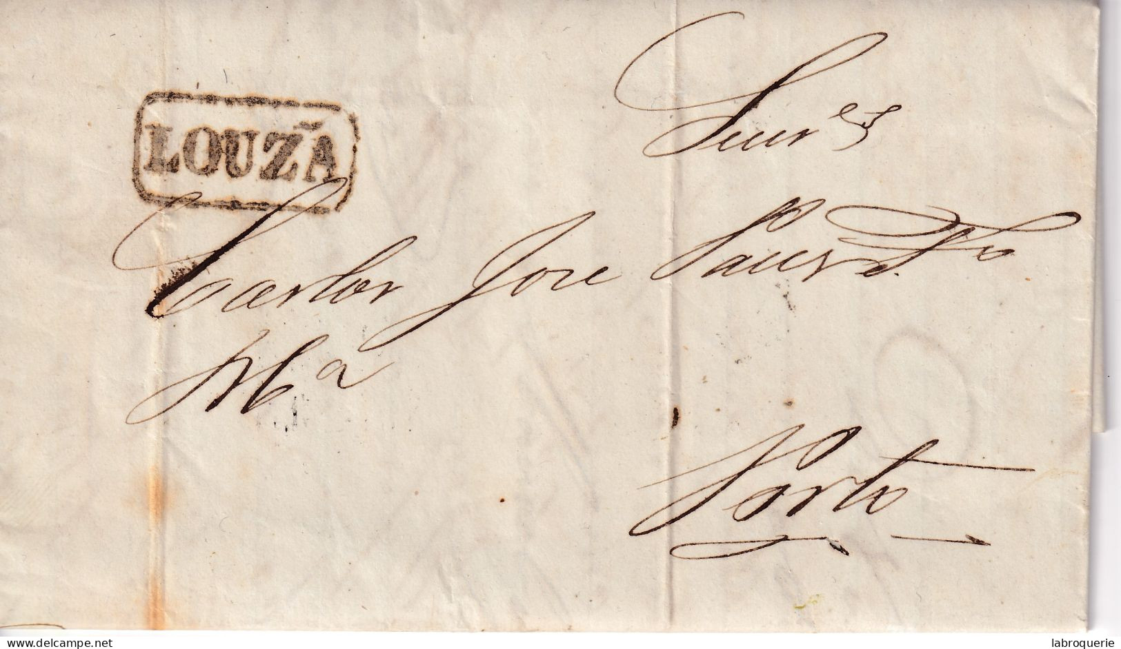 POR - LETTRE DE LOUZA À PORTO - 1864 - Marcophilie