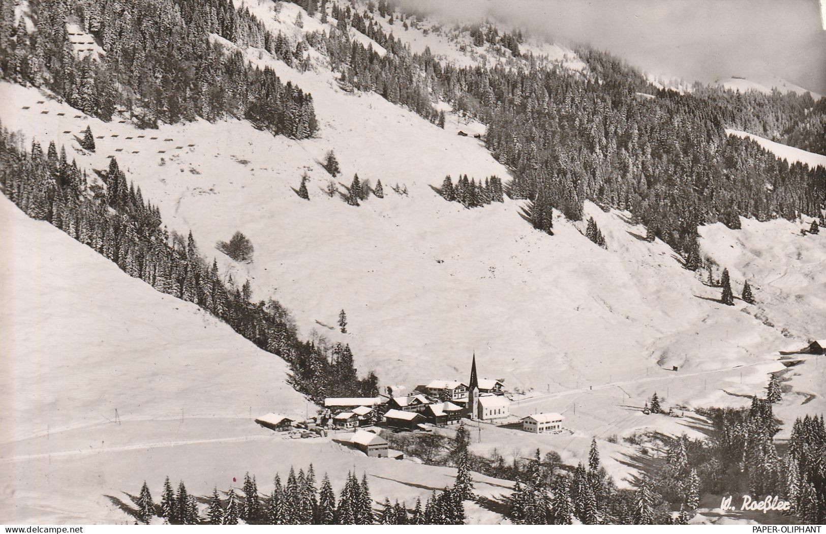8975 BALDERSCHWANG, Blick über Den Ort Im Winter, 1962 - Sonthofen