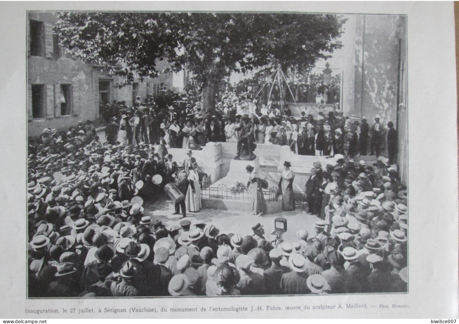 1924 SERIGNAN VAUCLUSE Inauguration  Du Monument  FABRE  Sculpteur A Maillard - Sin Clasificación