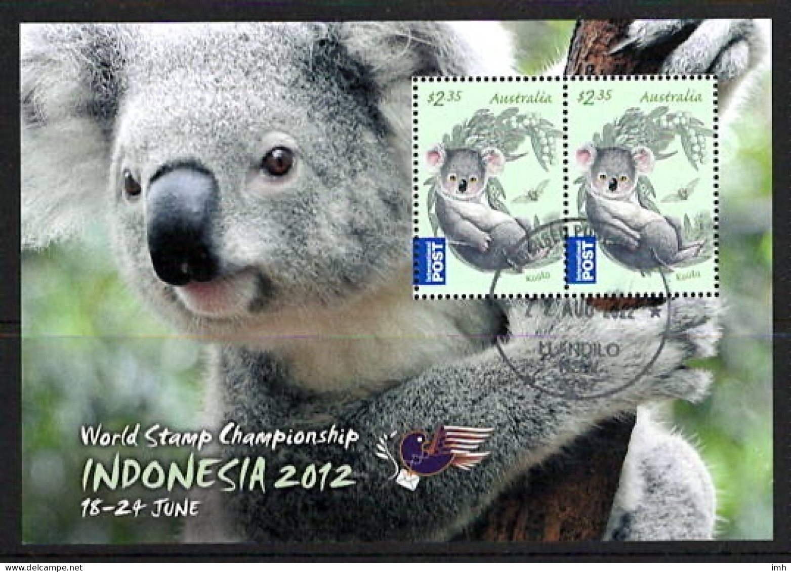 2011  Australia  Indonesia World Stamp Exhibition  Miniature Sheet M/S. Contains Two $2.35 Stamps.   Fine Used - Blocks & Sheetlets