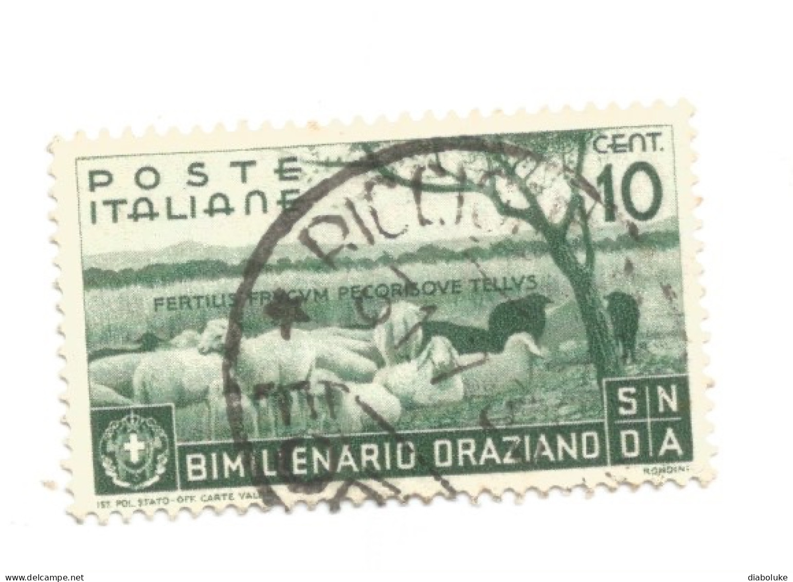 (REGNO D'ITALIA) 1936, BIMILLENARIO ORAZIANO CON POSTA AEREA - Serie Di 13 Francobolli Usati, Annulli Da Periziare - Oblitérés