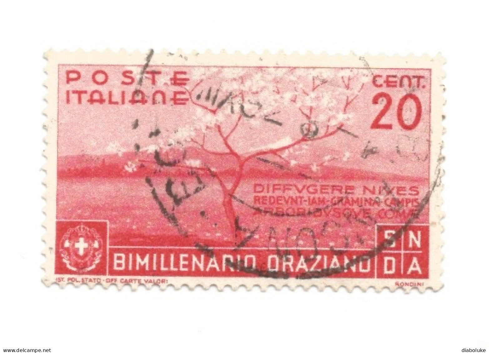 (REGNO D'ITALIA) 1936, BIMILLENARIO ORAZIANO CON POSTA AEREA - Serie Di 13 Francobolli Usati, Annulli Da Periziare - Afgestempeld