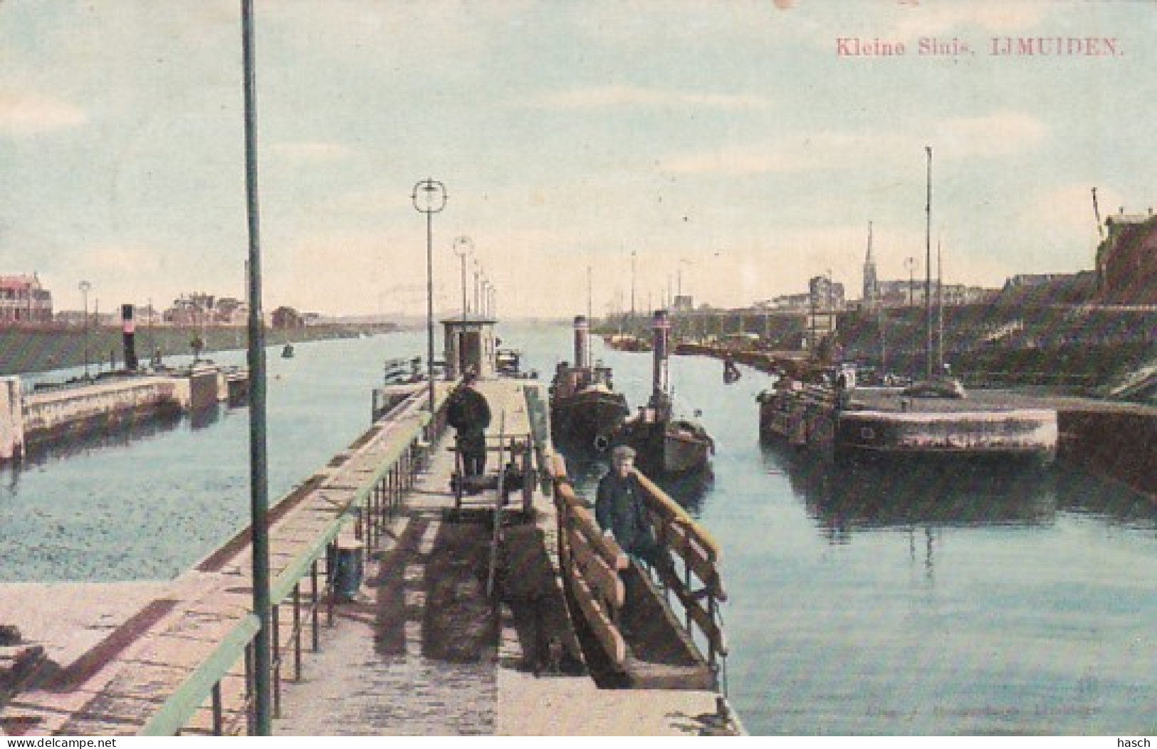 482127IJmuiden, Kleine Sluis. 1910. (zie Hoeken En Randen) - IJmuiden