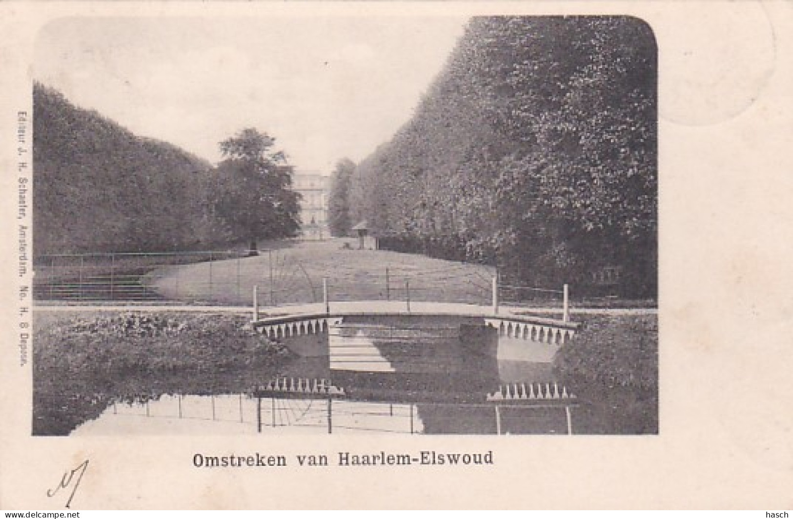 482158Omstreken Van Haarlem – Elswoud. (poststempel 1901) (minuscule Vouwen In De Hoeken) - Haarlem