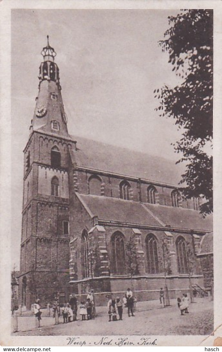 482180Weesp, Ned. Herv. Kerk. 1922. (rechtsonder Een Vouw, Zie Randen) - Weesp