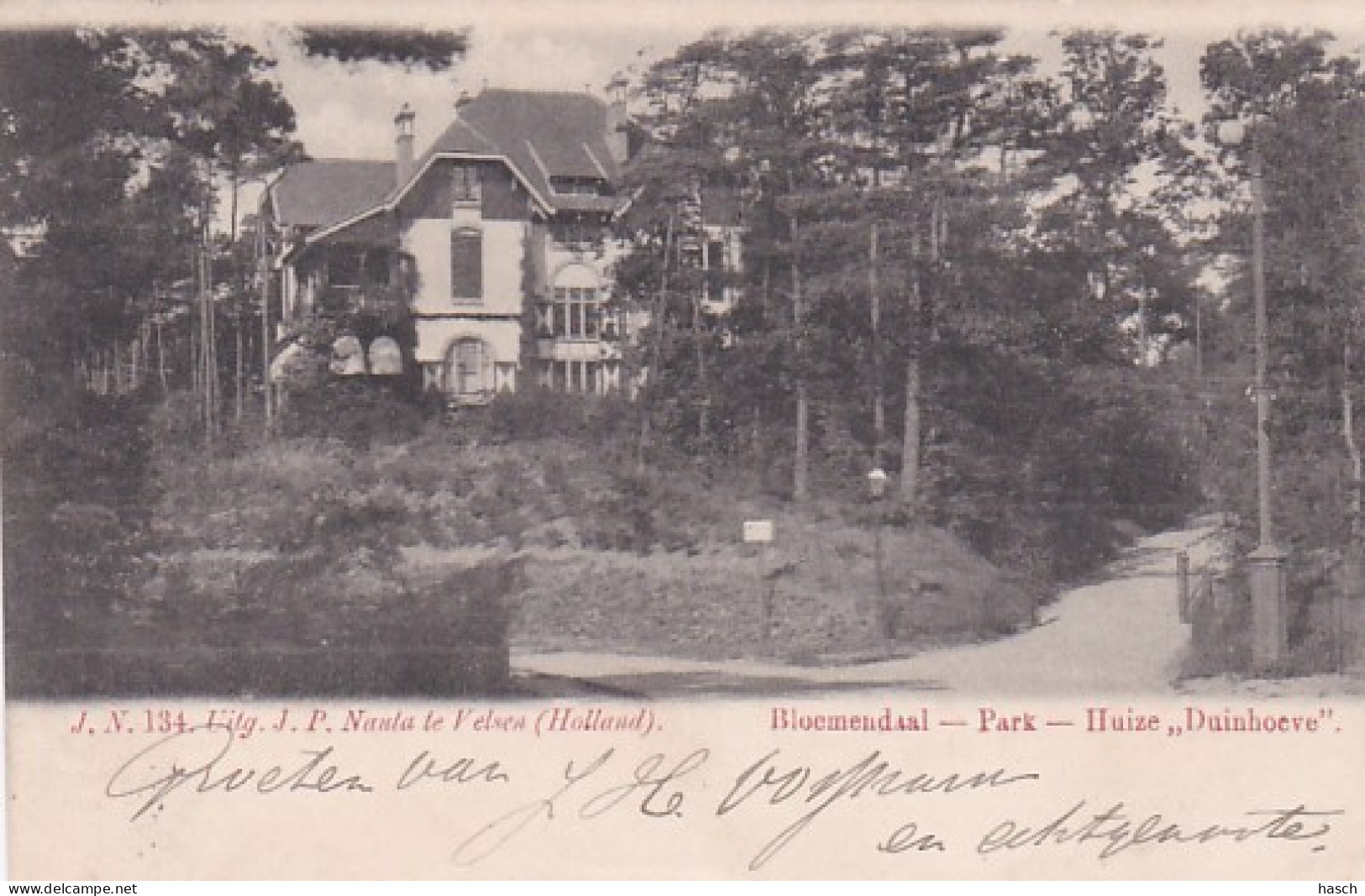 482194Bloemendaal, Park - Huize ,,Duinhoeve’’(poststempel 1902)(kant Rechtsboven Een Minuscule Beschadiging) - Bloemendaal