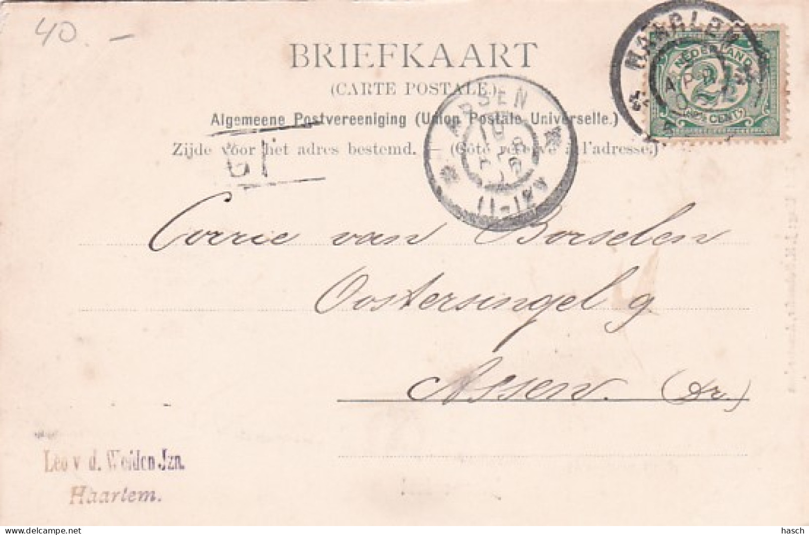 4821102Bloemendaal, (poststempel 1905)(kleine Vouwen In De Hoeken) - Bloemendaal