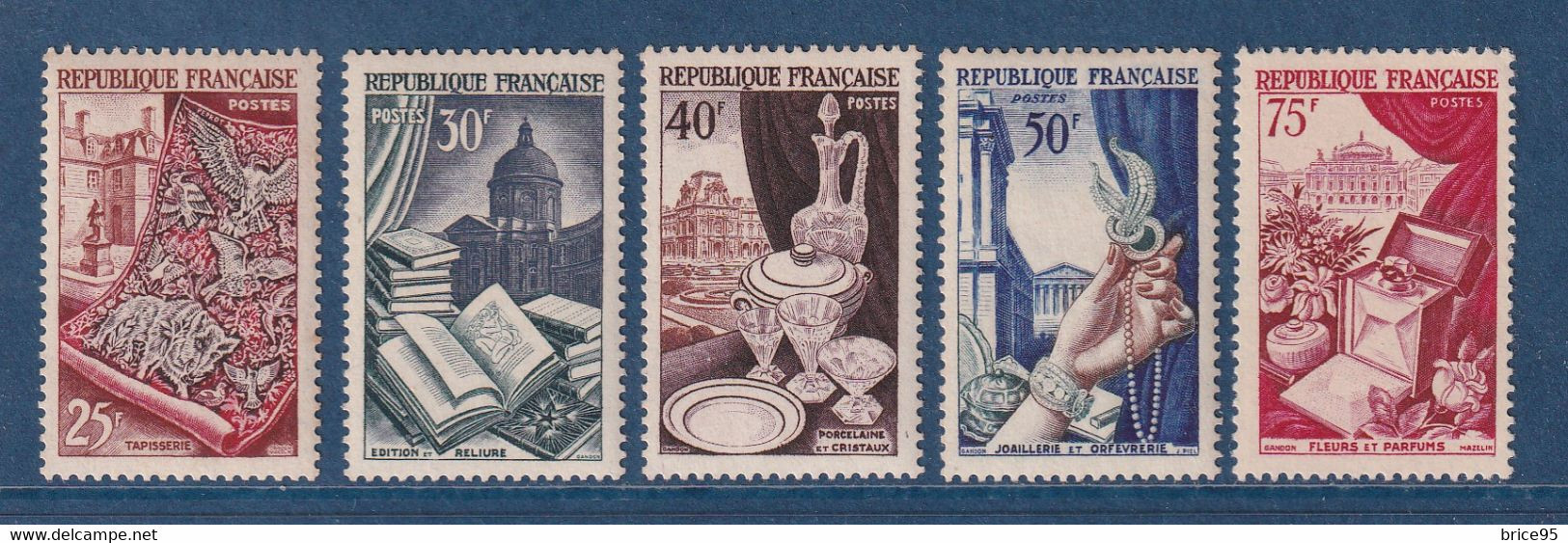 France - YT Nº 970 à 974 ** - Neuf Sans Charnière - 1954 - Neufs