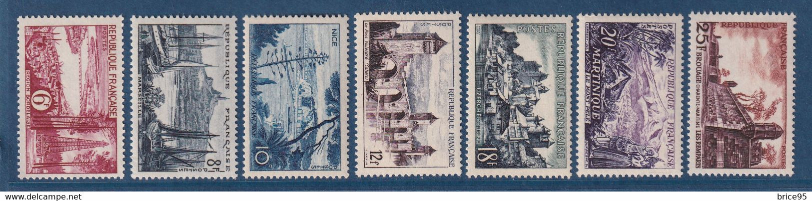 France - YT Nº 1036 à 1042 ** - Neuf Sans Charnière - 1955 - Unused Stamps