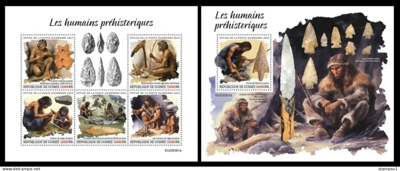 Guinea  2023 Prehistoric Humans. (301) OFFICIAL ISSUE - Vor- Und Frühgeschichte