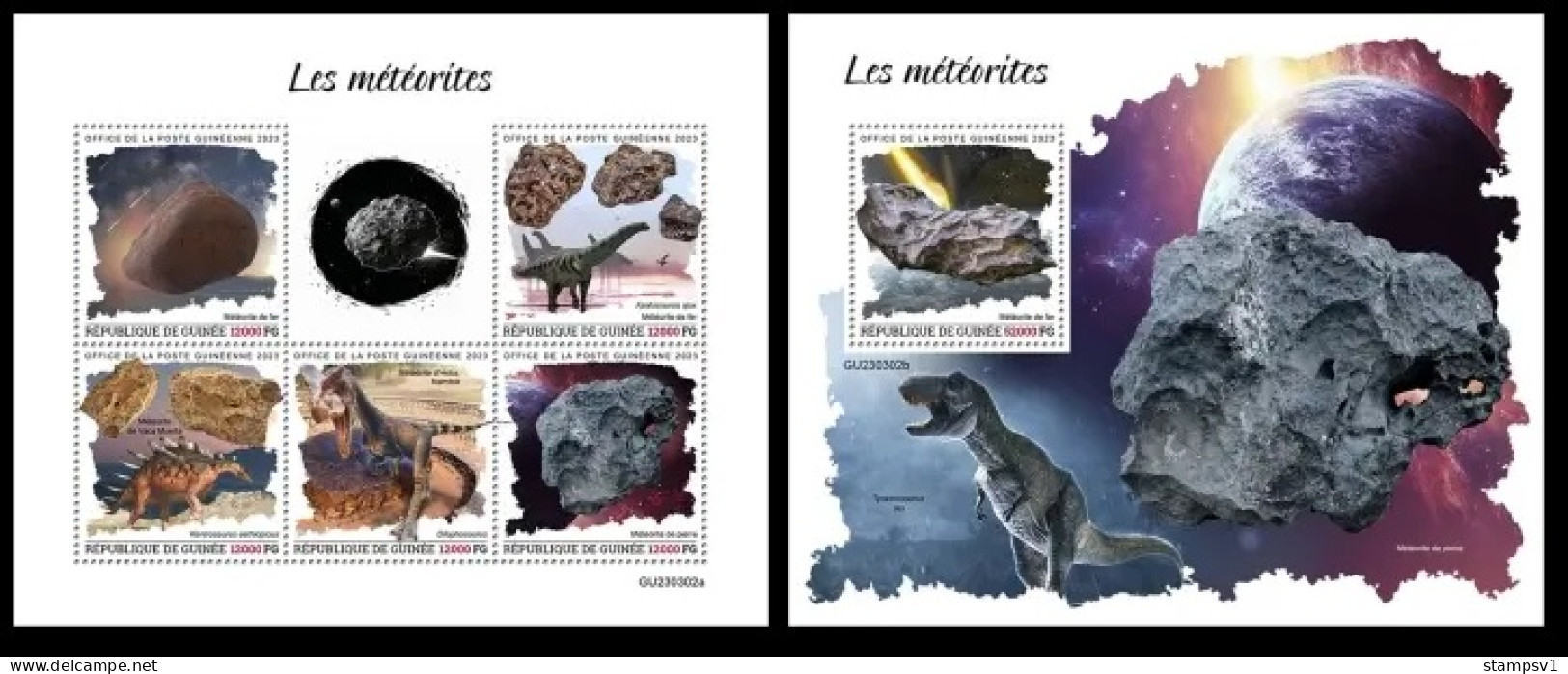 Guinea  2023 Meteorites. (302) OFFICIAL ISSUE - Astronomie