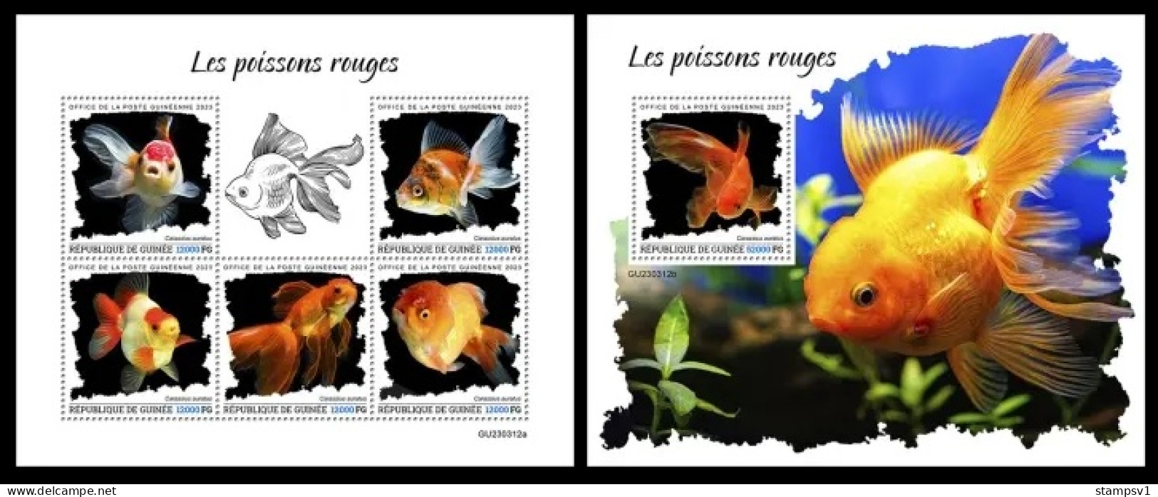 Guinea  2023 Goldfish. (312) OFFICIAL ISSUE - Fische