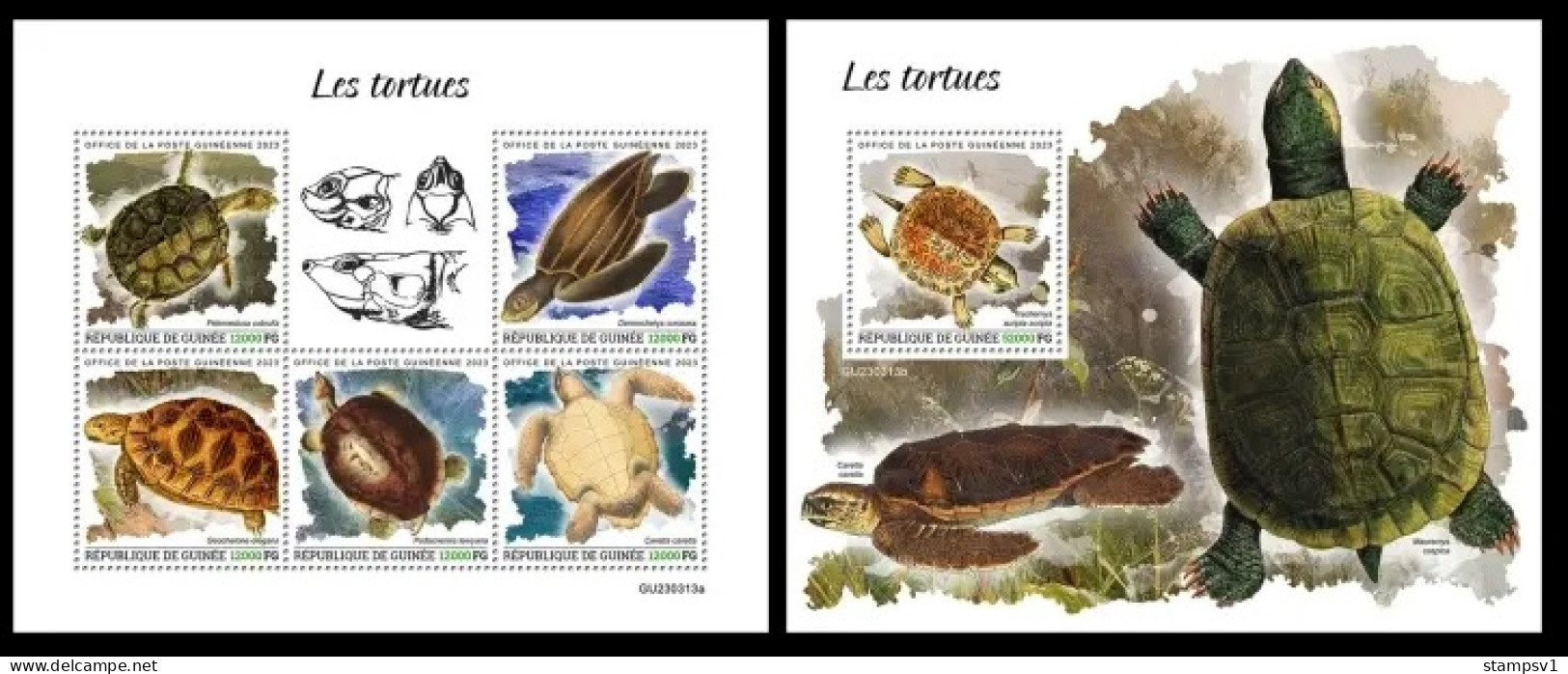 Guinea  2023 Turtles. (313) OFFICIAL ISSUE - Tartarughe