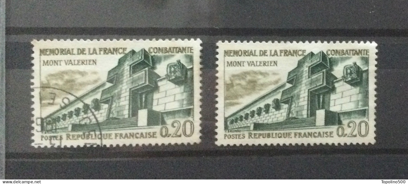 Num.1335 (0,20Fr) Mont Valérien - 2 Neufs Dont 1 Oblitéré - Unused Stamps