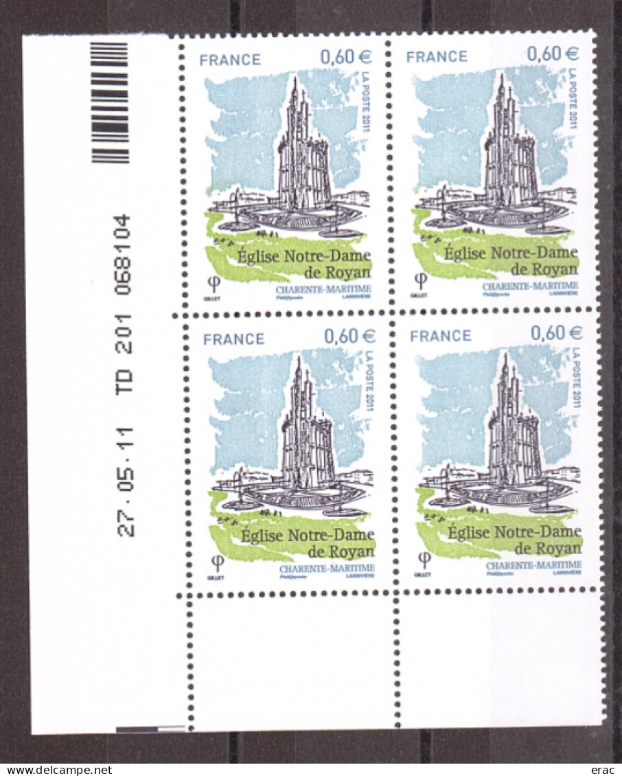 France - Coin Daté 27.05.11 Du N° 4613 - Neuf ** - Eglise Notre-Dame De Royan - 2010-2019