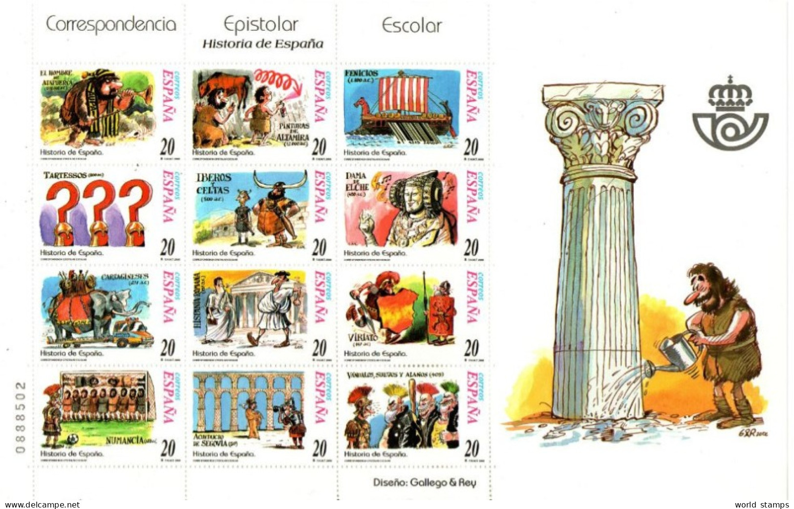 ESPAGNE 2000 ** 2 SCAN - Blocks & Kleinbögen