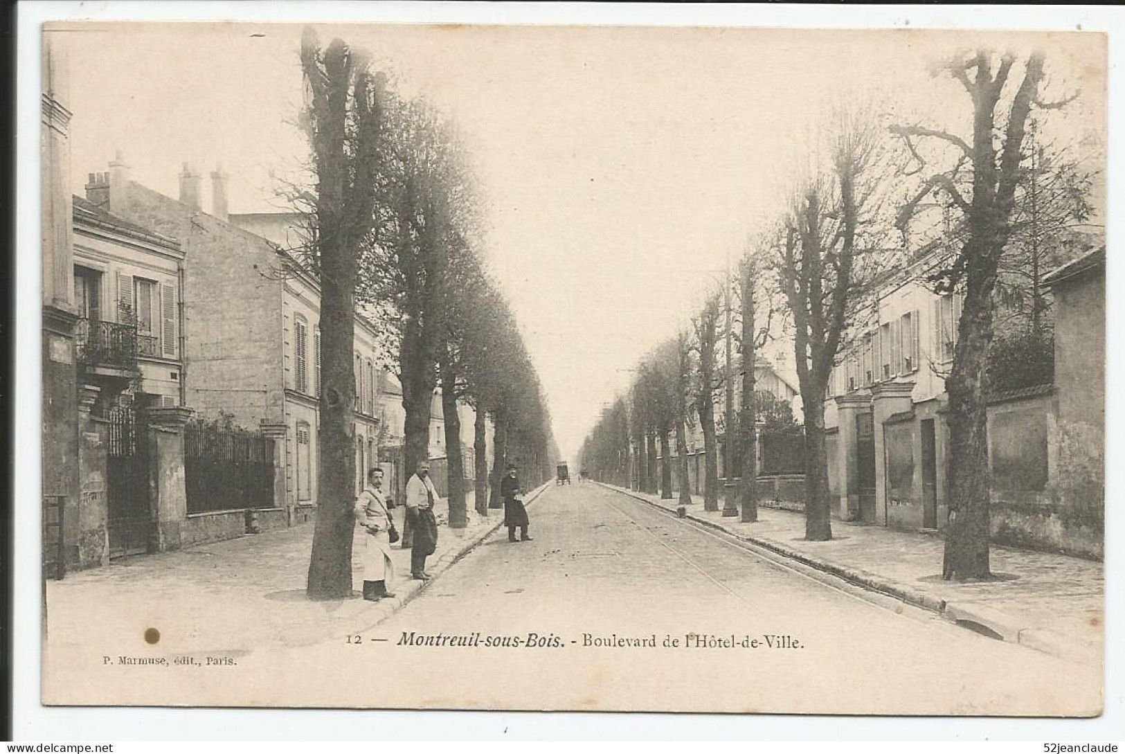 Montreuil Sous Bois Boulevard De L'Hôtel De Ville  Très Rare    1900    N° 12 - Montreuil