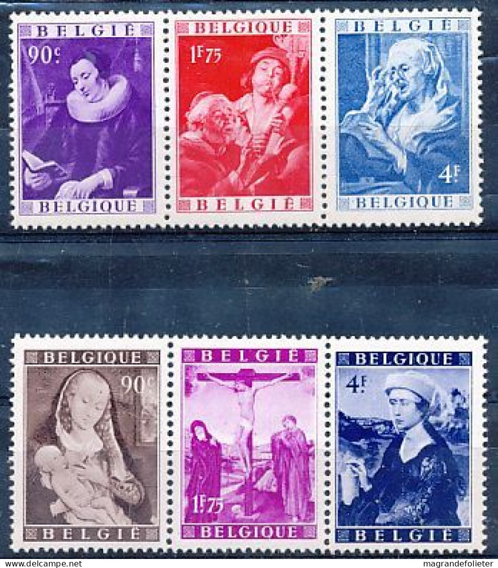 TIMBRE STAMP ZEGEL BELGIQUE SERIES JACOB JORDAENS ET ROGER VAN DER WEYDEN 792-797  XX - Altri & Non Classificati