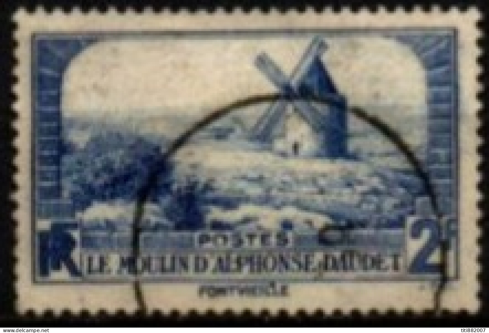 FRANCE    -   1935 .   Y&T N° 311 Oblitéré.    Le Moulin D' Alphonse Daudet. - Usados