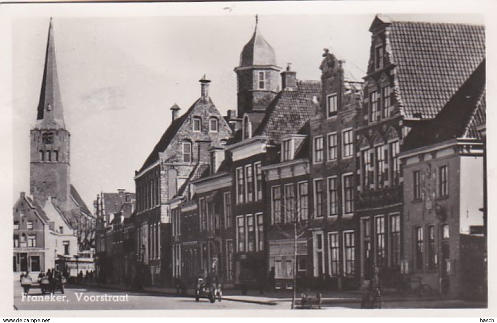 482210Franeker, Voorstraat. 1948. (FOTO KAART)(minuscule Vouwen In De Hoeken) - Franeker