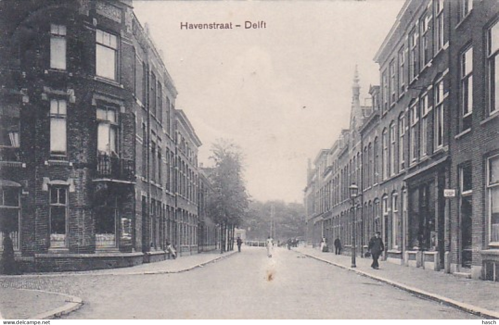 482216Delft, Havenstraat. 1909. (kleine Beschadigingen In De Hoeken, Bruin Vlekje) - Delft