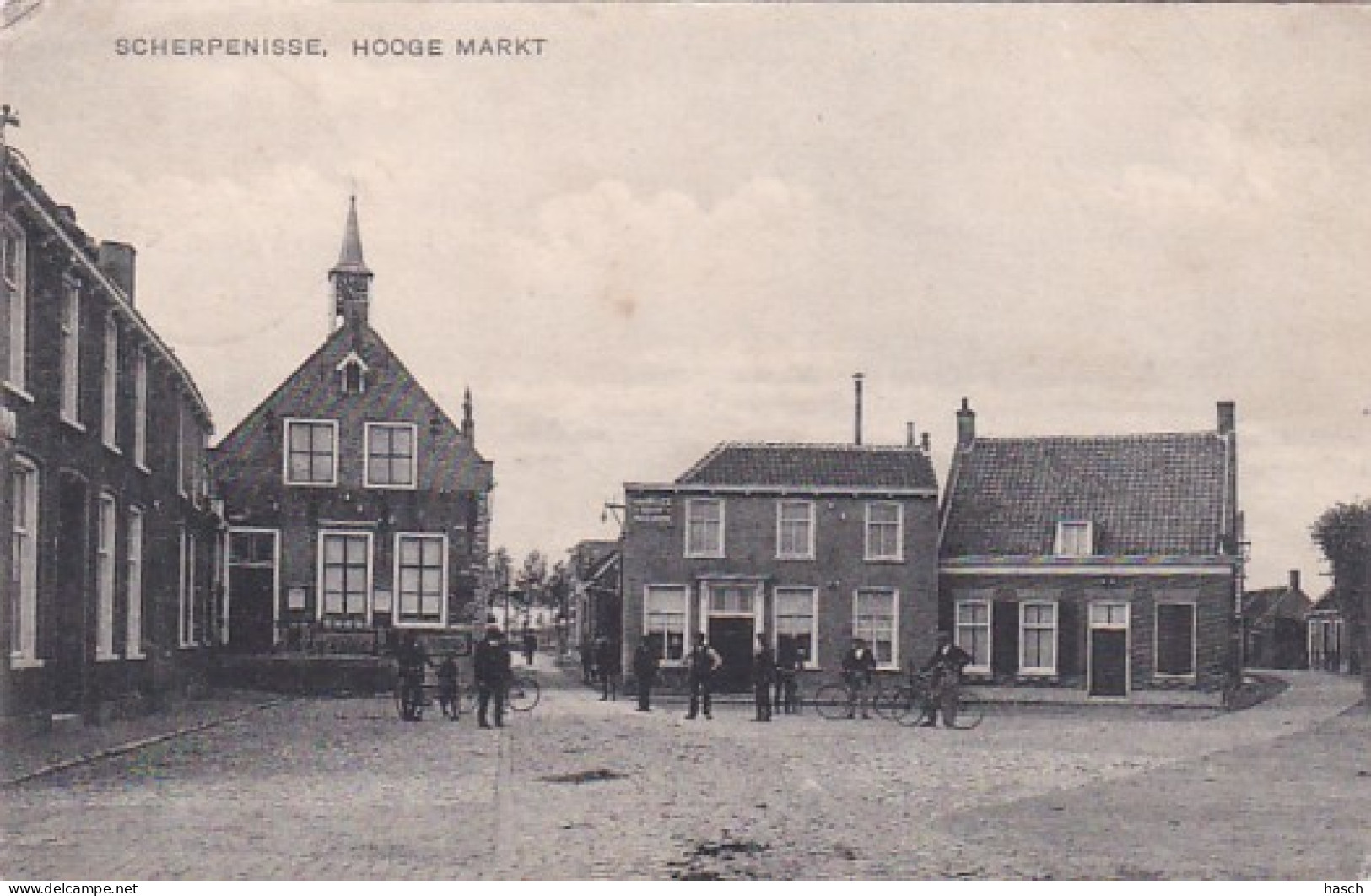 482231Scherpenisse, Hooge Markt. 1922. (kleine Vouwen In De Hoeken, Zie Achterkant) - Autres & Non Classés