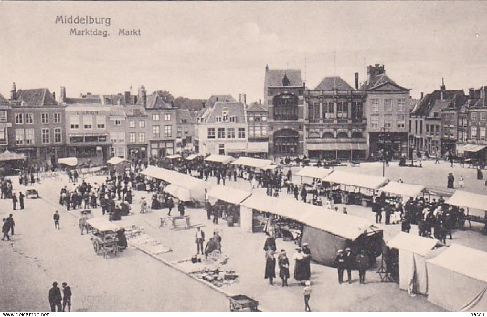 482250Middelburg, Marktdag. 1918.  - Middelburg