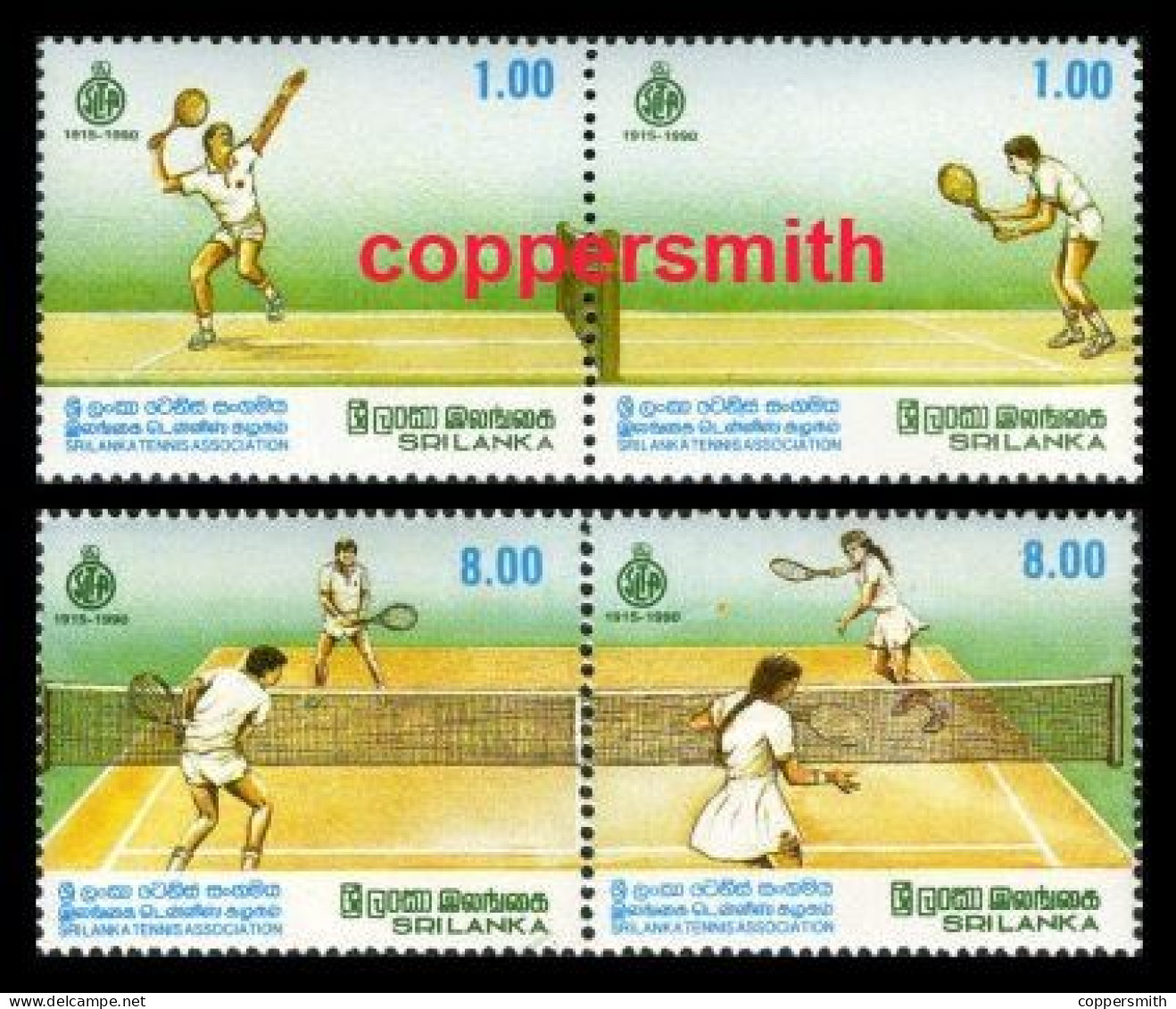 (0333) Sri Lanka  1990 / Sport / Tennis  ** / Mnh  Michel 928-931 - Sri Lanka (Ceylon) (1948-...)