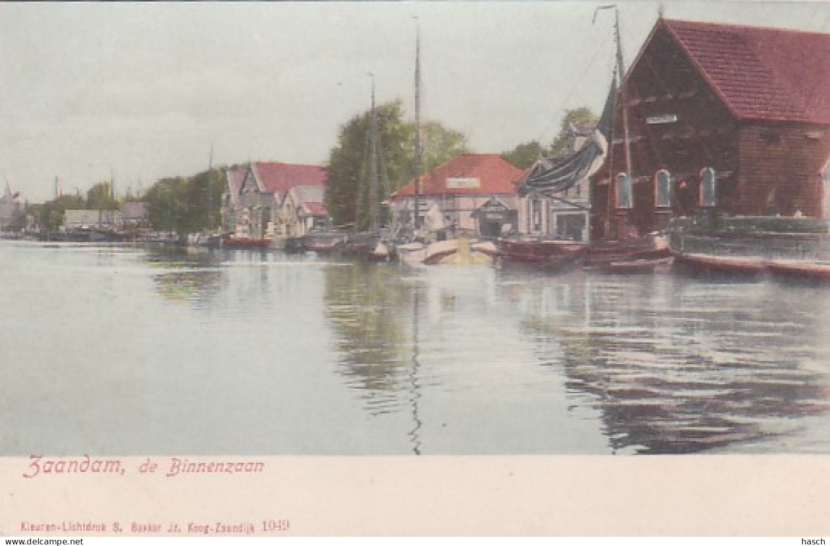482294Zaandam, De Binnenzaan Rond 1900. (Minuscule Vouwen In De Hoeken) - Zaandam