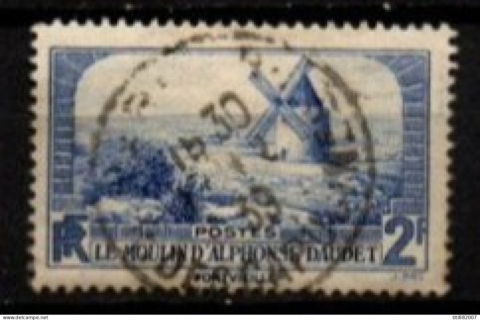 FRANCE    -   1935 .   Y&T N° 311 Oblitéré.    Le Moulin D' Alphonse Daudet. - Used Stamps