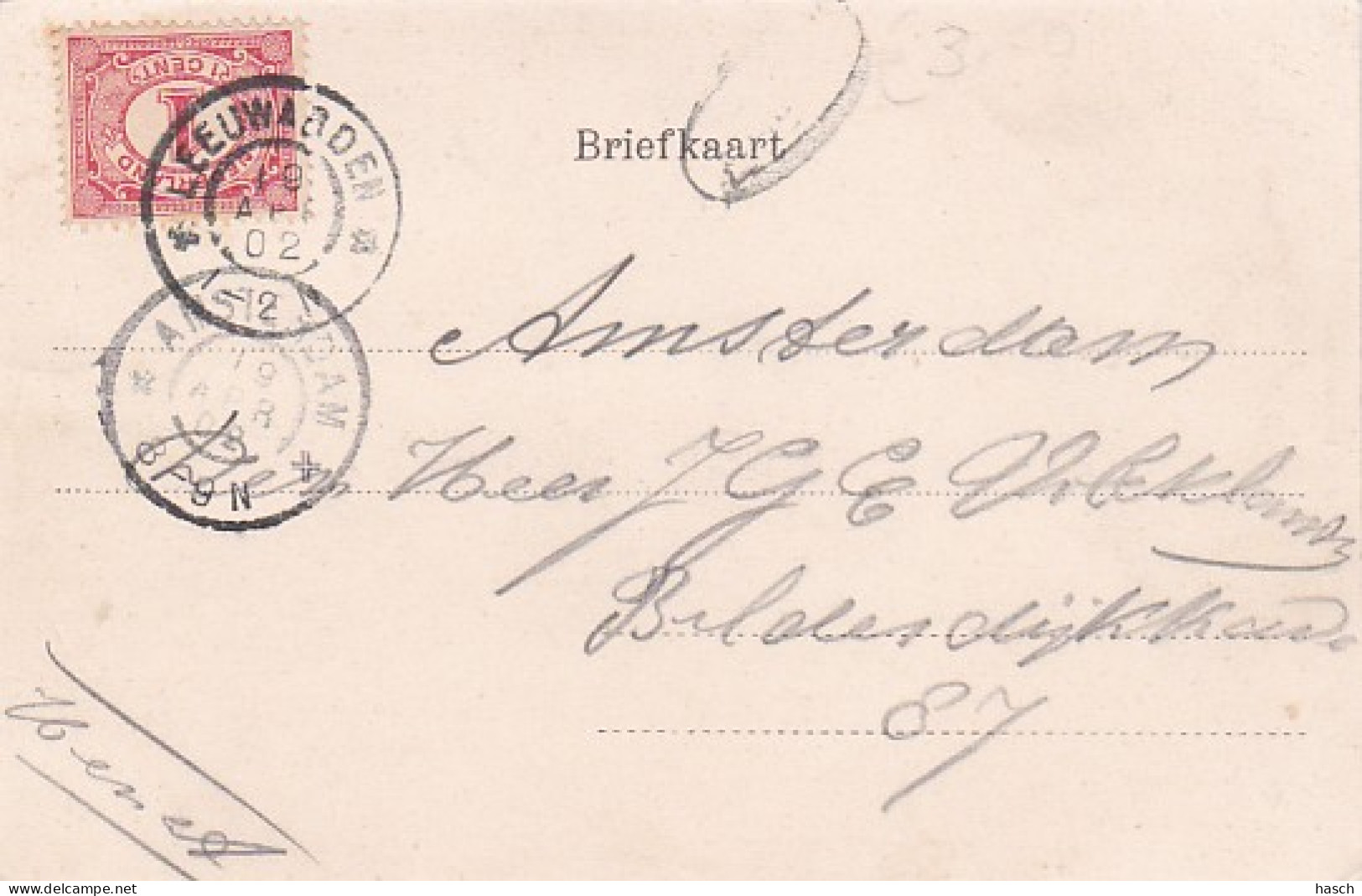 4822143Leeuwarden, Gerechtshof. (poststempel 1902)(minuscule Vouwen In De Hoeken) - Leeuwarden