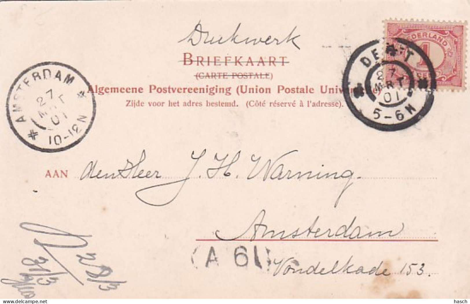 4822165Delft, Spoorbrug. (poststempel 1901)(minuscule Vouwen In De Hoeken, Zie Randen) - Delft