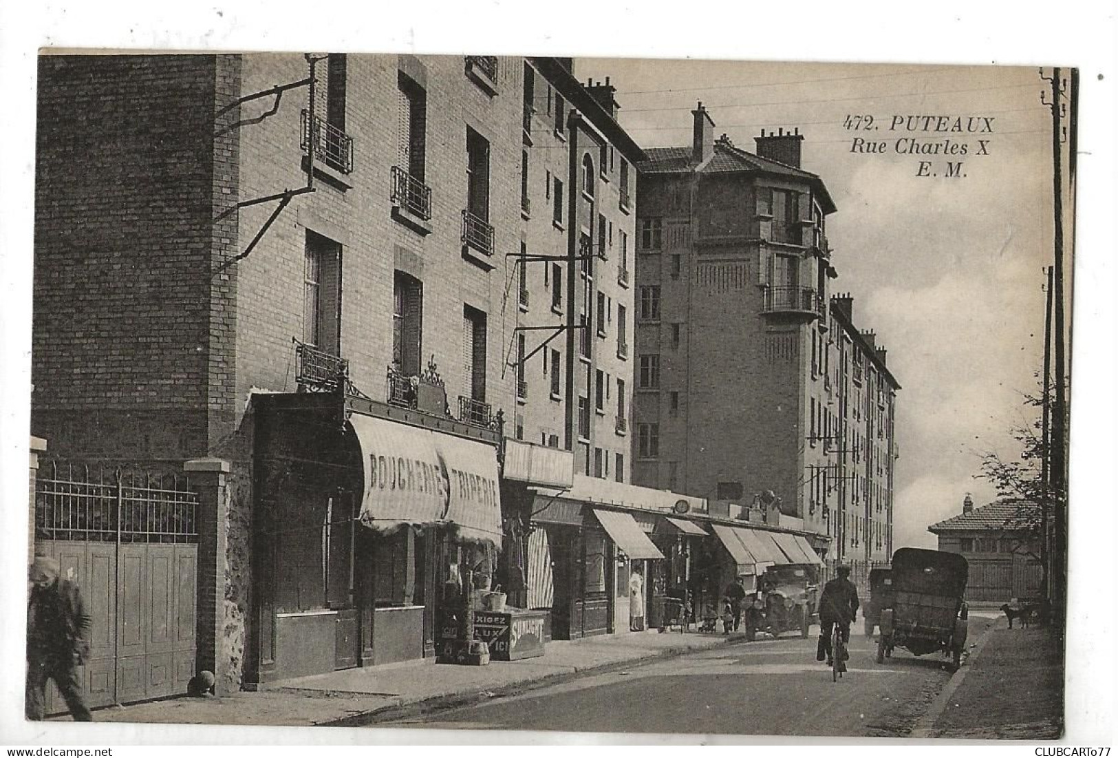 Puteaux (92) : Le Magasin De Boucherie-triperie Rue Charles X En 1930 (animé) PF - Puteaux