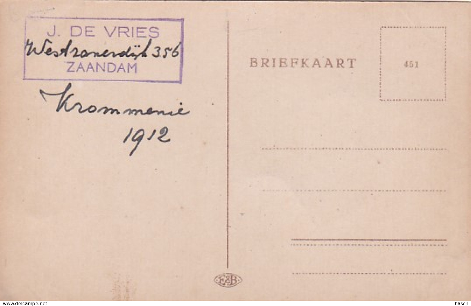 4822173Krommenie, Emma Straat 1912. (bruine Vlekjes) - Krommenie