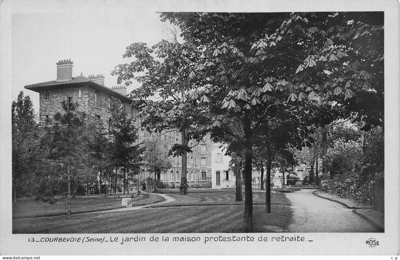 Courbevoie - Le Jardin Maison Protestante De Retraite  -   CPA °J - Courbevoie