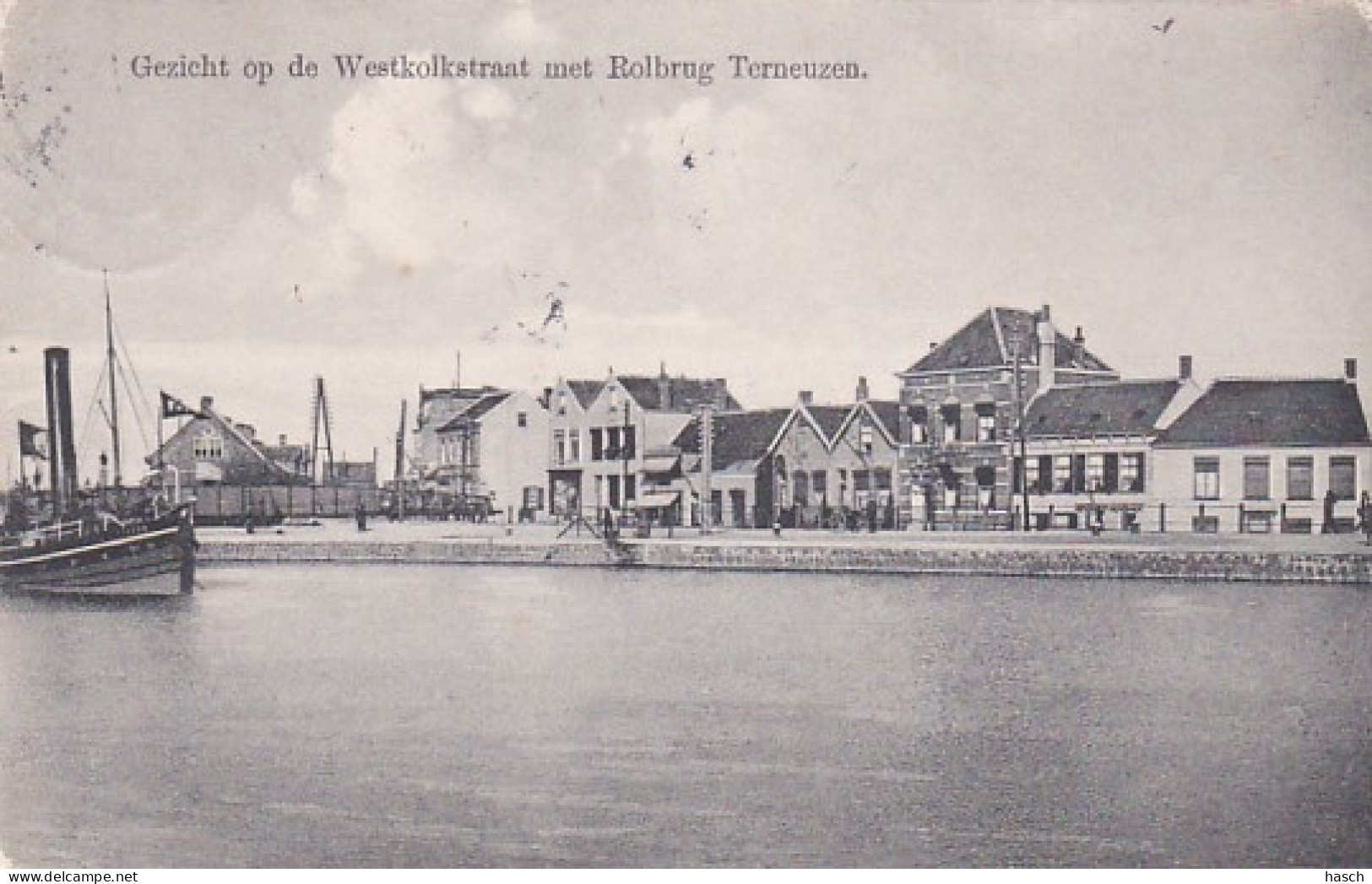 4822185Terneuzen, Gezicht Op De Westkolkstraat Met Rolbrug. 1911. (zie Hoeken) - Terneuzen