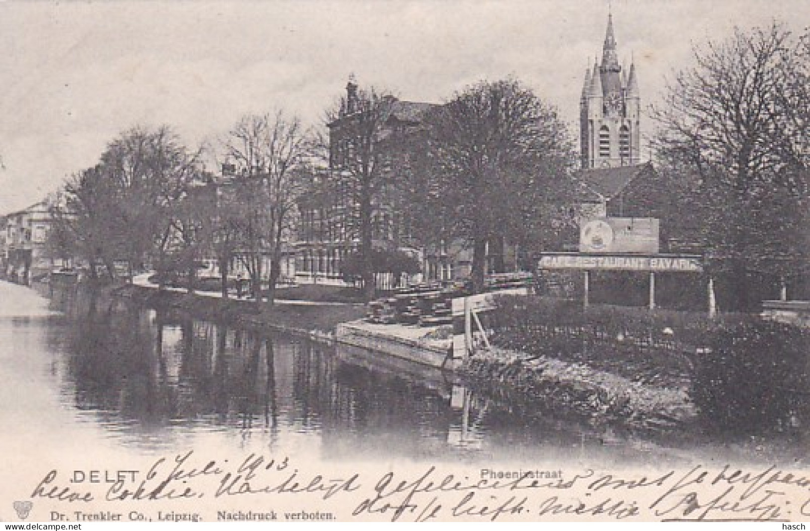 4822234Delft, Phoenixstraat. (poststempel 1903) (minuscule Vouwen In De Hoeken) - Delft