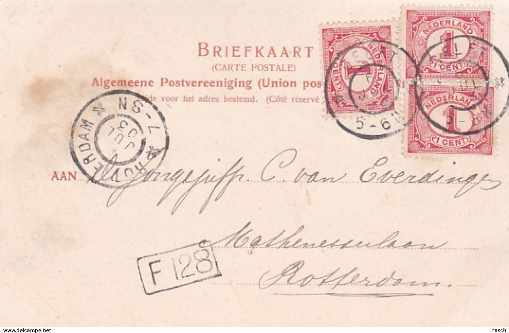 4822234Delft, Phoenixstraat. (poststempel 1903) (minuscule Vouwen In De Hoeken) - Delft