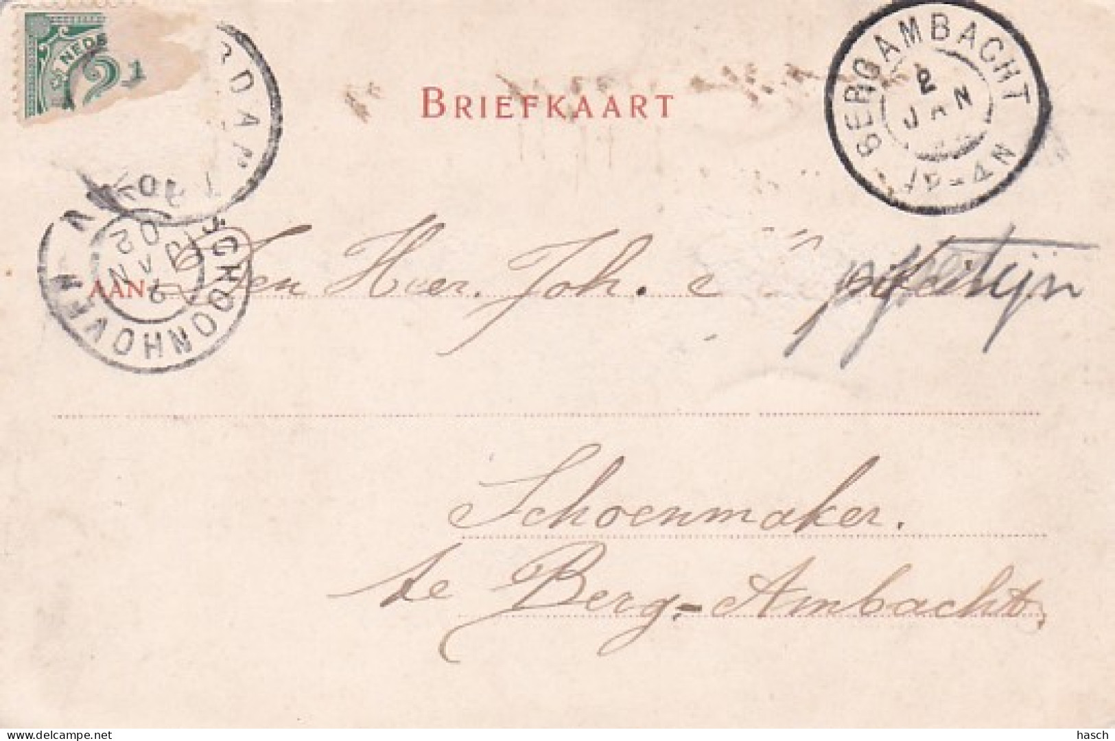 4822254Zwammerdam, Jaagpad. (poststempel 1902)(kleine Vouwen In De Hoeken, Zie Achterkant) - Sonstige & Ohne Zuordnung