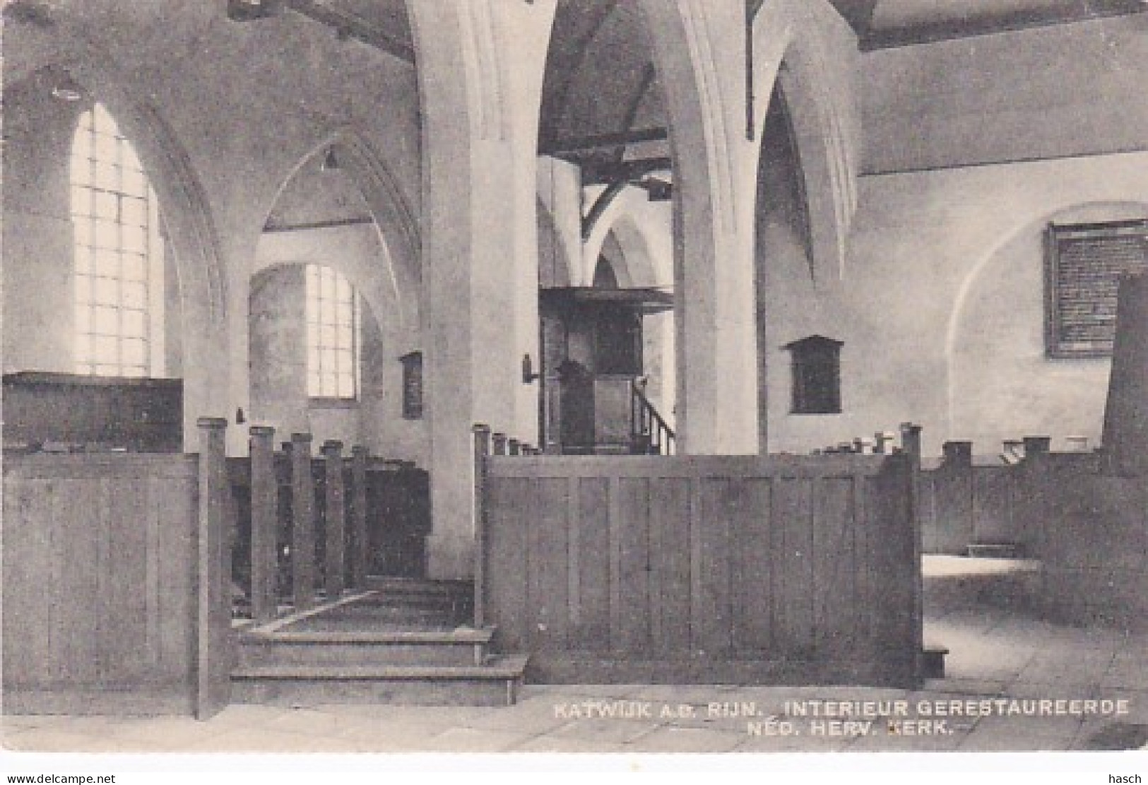 4822280Katwijk A. D. Rijn, Interieur Gerestaureerde Ned. Herv. Kerk. (kleine Vouwen In De Hoeken) - Sonstige & Ohne Zuordnung