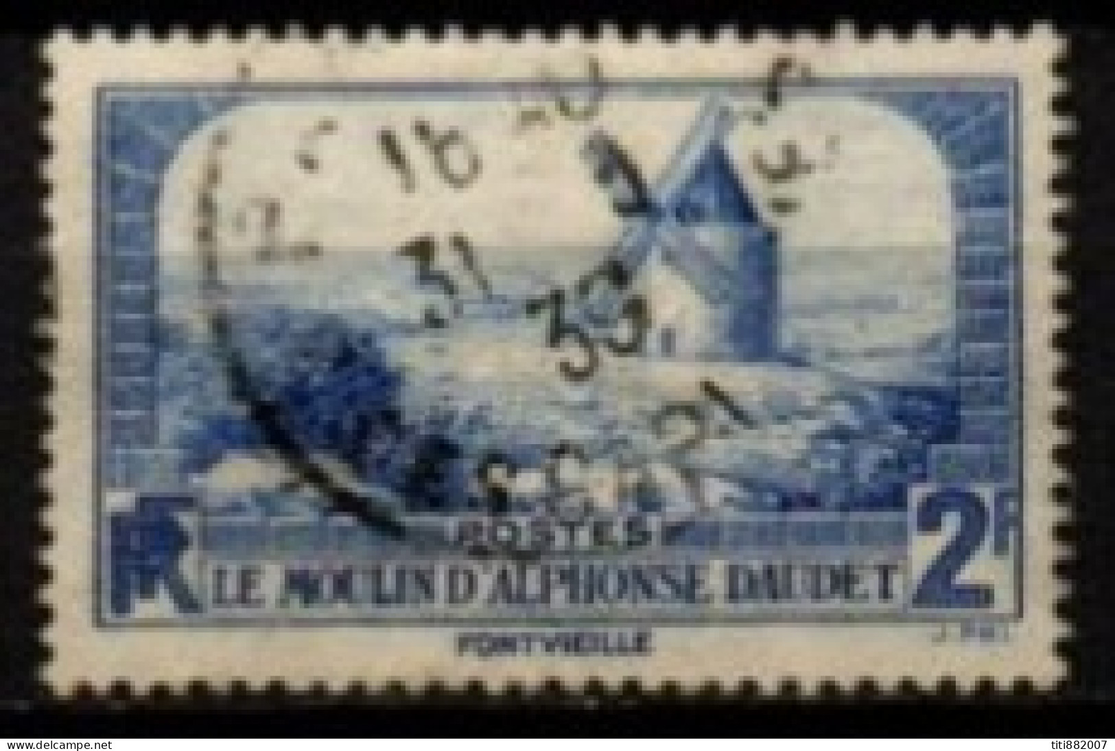 FRANCE    -   1935 .   Y&T N° 311 Oblitéré.    Le Moulin D' Alphonse Daudet. - Usados