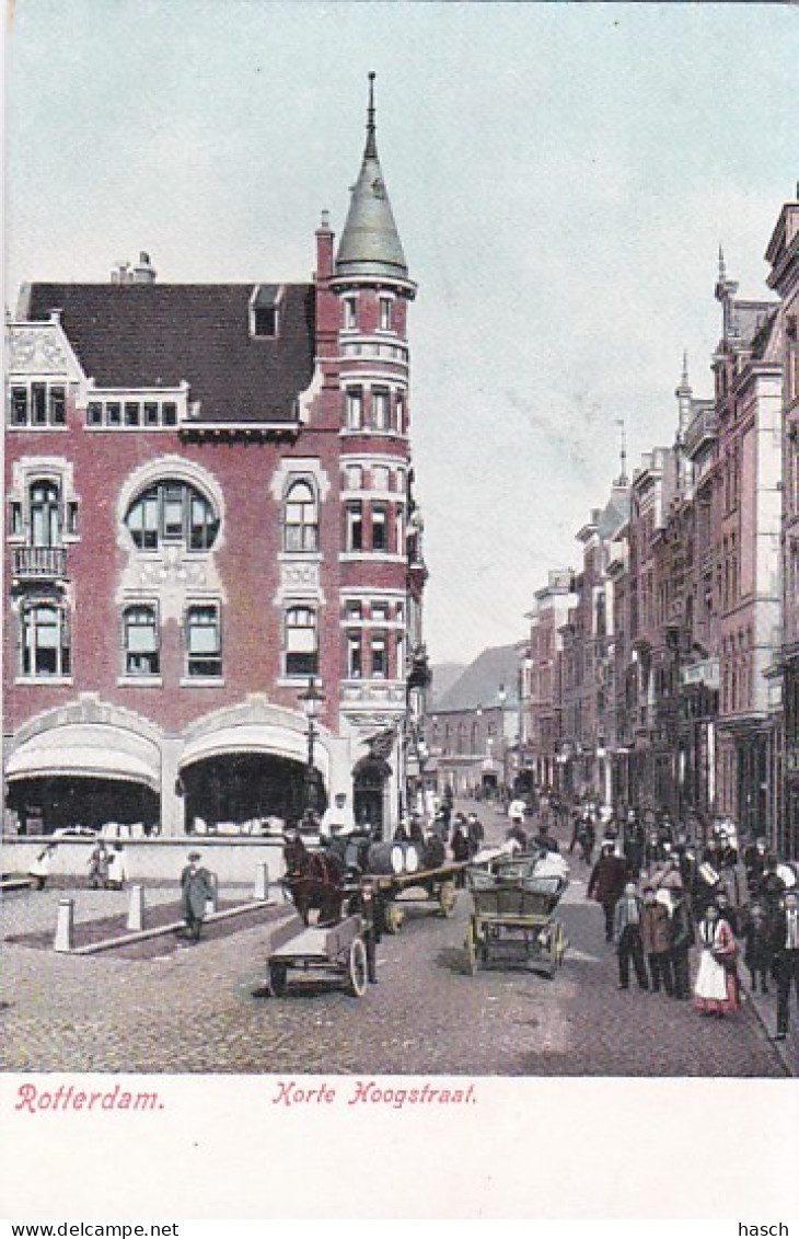 4822320Rotterdam, Korte Hoogstraat Rond 1900. (minuscule Vouwen In De Hoeken, Kleine Vouw Zie Achterkant) - Rotterdam