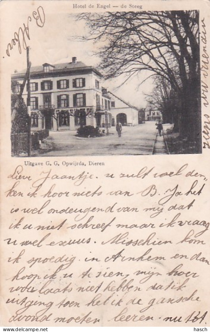 4822330De Steeg, Hotel De Engel. (poststempel 1903)(kleine Vouwen In De Hoeken) - Sonstige & Ohne Zuordnung